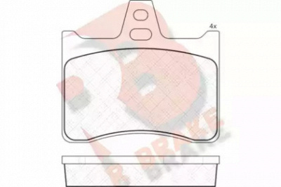 R BRAKE rb0256 -  Комплект тормозных колодок, дисковый тормоз